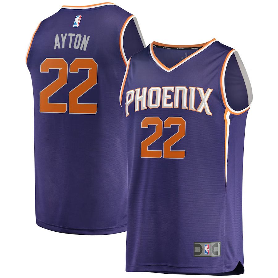 Men Phoenix Suns #22 DeAndre Ayton Fanatics Branded Purple Fast Break Replica NBA Jersey->phoenix suns->NBA Jersey